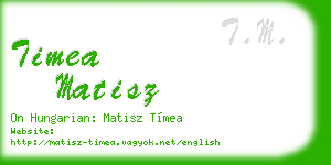 timea matisz business card